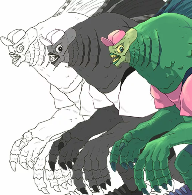 cover gillman character design